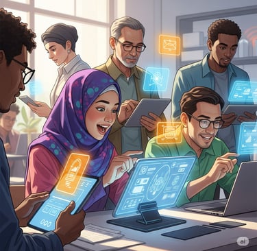 نؤمن أن الذكاء الاصطناعي ليس حكرًا على المطورين أو الشركات الكبرى. بل هو أداة تمكين حقيقية يمكن لأي شخص استخدامها