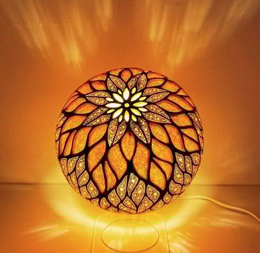 Luminaire en calebasse