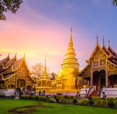 a golden temple in thailand