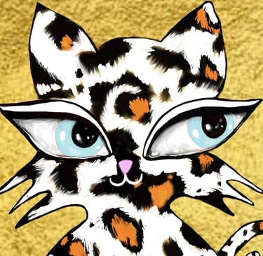 Hawa Cat contemporary cartoon art