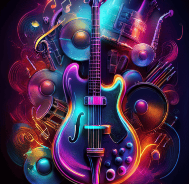 a guitar player's guitar and a guitar
