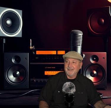 a man in a hat and a microphone