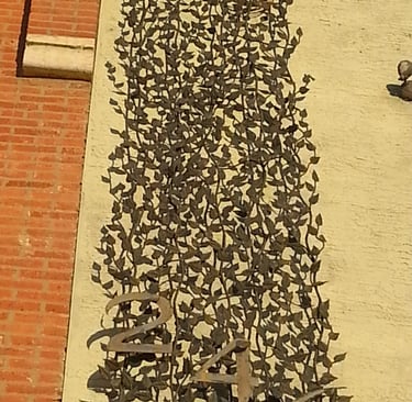 Decorative Leaf Exterior Artwork