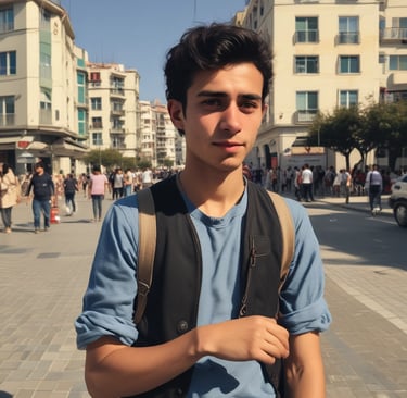 A sleek, metallic wristwatch with a contemporary design is placed amid a scattering of dark coffee beans. The watch face features three smaller dials and a red second hand, while the brand name is visible near the top. The coffee beans create a rich and textured background, accentuating the watch's shiny surface.