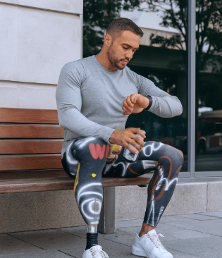 Men’s leggings in a graffiti style, great for gym pants, under shorts or to be worn alone like this.