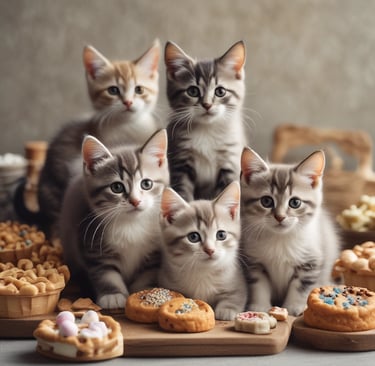 kittens sitting together.