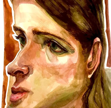 Watercolours and Colouring Pencils, A4