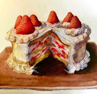 Watercolours and Colouring Pencils, A4