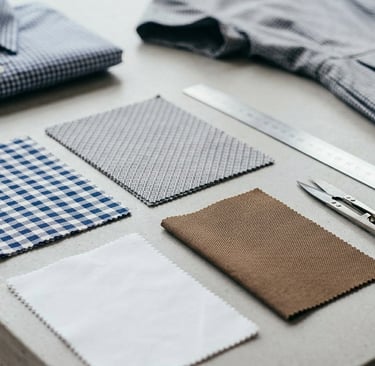 yarn dyed fabric sample display