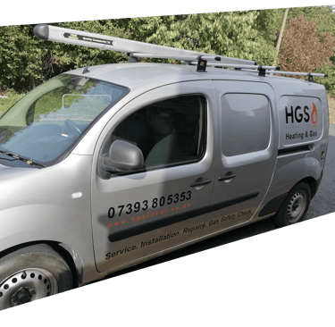 HGS Local Ltd gas engineer van parked in Bradford