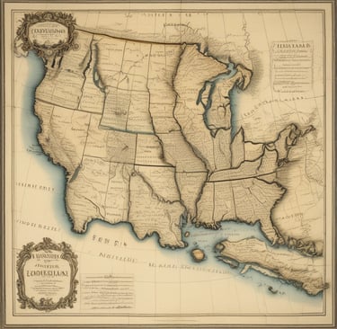Louisiana Purchase map, 1803