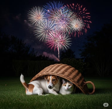 feux d'artifices et peur de nos animaux