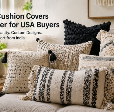 bulk cushion covers supplier for USA buyers custom designs India manufacturer