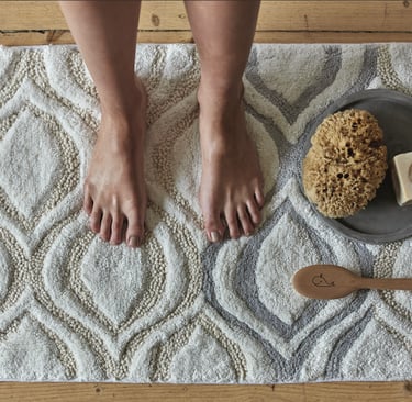 Soft and premium bath mats and round placemats, export-ready from India