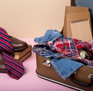 a suitcase with clothes