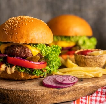 a hamburger