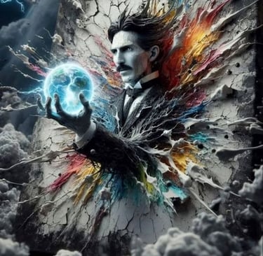 a man holding a ball in his hand
