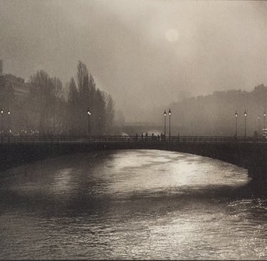 panorama photo of Paris in Platinum and Silver 