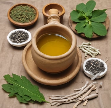 Various types of dried herbs and roots are displayed in large, open plastic bags, each containing a different kind of herb or root. Some bags have labels with prices written in Chinese characters. The image is likely taken in an herbal market or shop.