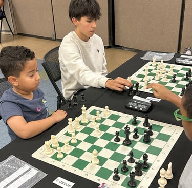 Kids focused and concentrated during the Vegas Chess Coach Tournament for Beginners
