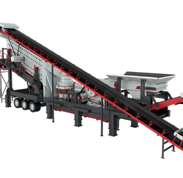 Four in one mobile crushing plant, mingyuan mobile crushing plant price, portable crushing screening station