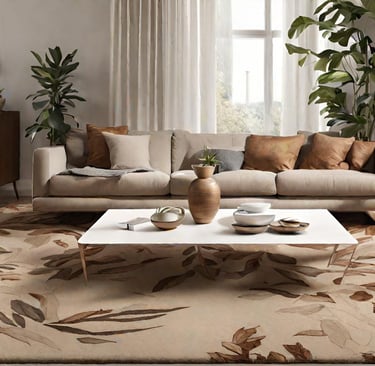 Modern rug in earthy tone