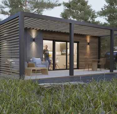 Porche modular para vivienda