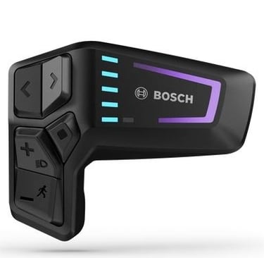 Bosch LED Remote for e-bikes with integrated display and control buttons for electric bicycle motors.