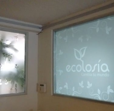 Vinil esmerilado CDMX, vinil cortado a figura, privacidad en oficinas, decoración de cristales.