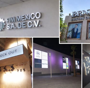 tipos de materiales para letreros  letreros de acrílico aluminio y pvc  qué material 