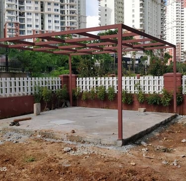 Custom pergola installation by experienced pergola builders in Bangalore