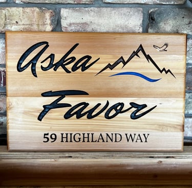 cabin sign