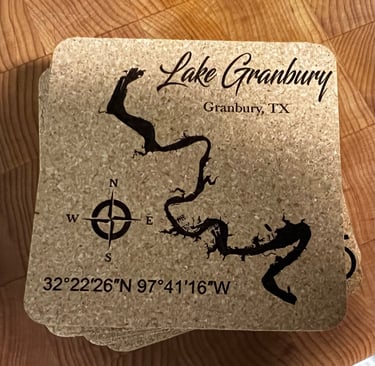 engraved cork coaster