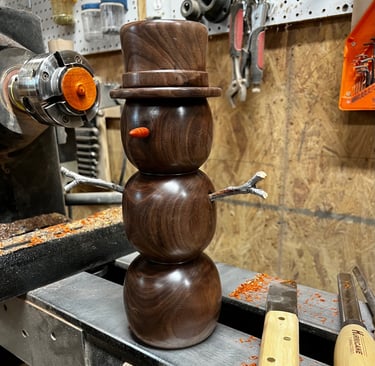 walnut snowman
