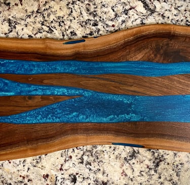 walnut and resin board