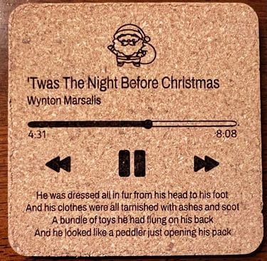 engraved cork coaster