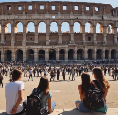 Students engaged in a fun learning activity during the tour.