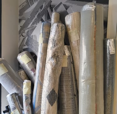 Rugs and carpets cleaned and ready to be taken