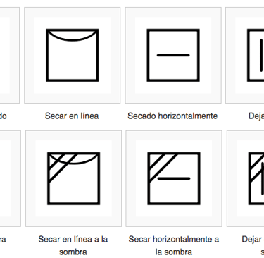 Dry symbols for clothes