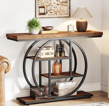 Add Rustic Charm with This 41” Industrial Entry Table – Durable & Decorative