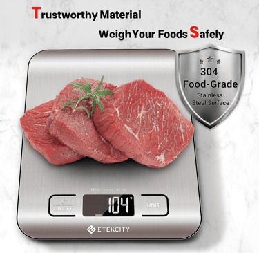 digital kitchen scale, Etekcity Food Kitchen Scale, food scale for baking, kitchen scale for meal pr