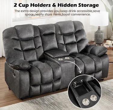 Modern Reclining Sofa Set for Stylish Living Rooms