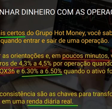 Empresa promete lucros diários em minutos com supostas operações forex e com criptomoedas dentro da