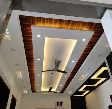 Luxury Bedroom Interior Design with Gypsum POP Work in Boisar