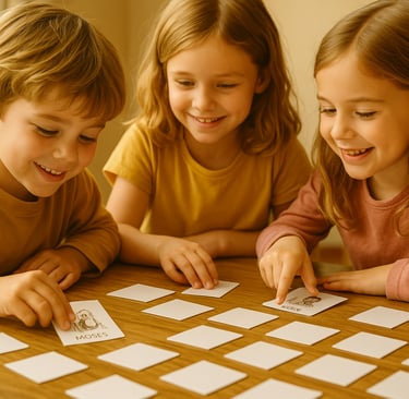 kids playing reverse cards