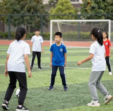 Boys and Girls playing at a Boys and Girls camp