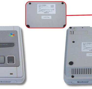 Console Super Famicom versão Japonês de 1990 com a caixa + manual
