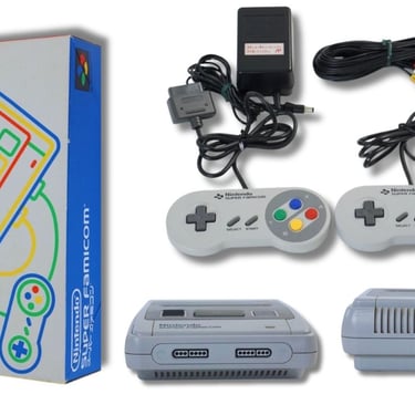  Console Super Famicom versão Japonês de 1990 com a caixa + manual