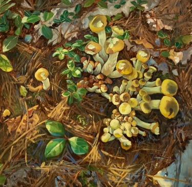 RECIRCLING - painting by Mary Morey