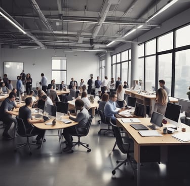 A vibrant image of a successful client event.